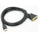 Кабель HDMI (m) DVI-D (m) 2м черный