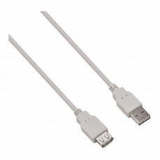 Кабель-удлинитель Buro Reversible USB A(m) USB A(f) 1.8м серый
