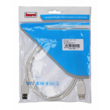 Кабель-удлинитель Buro Reversible USB A(m) USB A(f) 1.8м серый