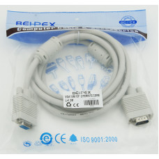 Кабель-удлинитель VGA (m) VGA (f) 1.8м феррит.кольца серый