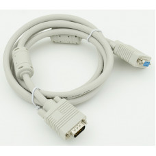 Кабель-удлинитель VGA (m) VGA (f) 1.8м феррит.кольца серый