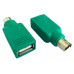 Переходник PS/2 (m) USB A(f) зеленый