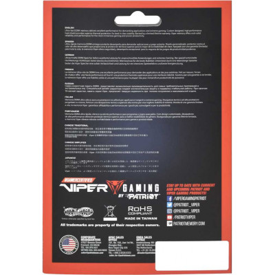 Память DDR4 2x8Gb 3600MHz Patriot PVE2416G360C0K Viper Elite II RTL Gaming PC4-28800 CL20 DIMM 288-pin 1.35В kit