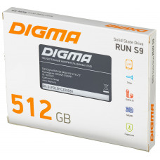 Накопитель SSD Digma SATA III 512Gb DGSR2512GS93T Run S9 2.5"