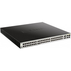 Коммутатор D-Link DGS-1210-52MP/FL1A (L2) 52x1Гбит/с 4xКомбо(1000BASE-T/SFP) 48PoE+ 370W управляемый