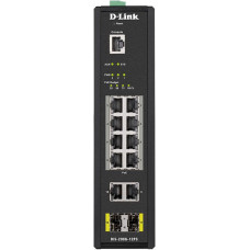 Коммутатор D-Link DIS-200G-12PS/A 10G 2SFP 8PoE 240W управляемый
