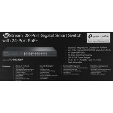 Коммутатор TP-Link SG2428P (L2+) 24x1Гбит/с 4SFP 24PoE+ 250W управляемый