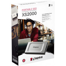 Накопитель SSD Kingston USB-C 2Tb SXS2000/2000G XS2000 1.8" серый
