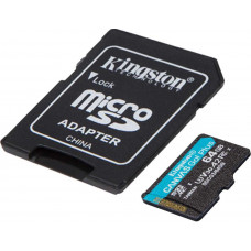 Флеш карта microSDXC 64Gb Class10 Kingston SDCG3/64GB Canvas Go! Plus + adapter