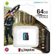 Флеш карта microSDXC 64Gb Class10 Kingston SDCG3/64GBSP Canvas Go! Plus w/o adapter