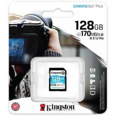 Флеш карта SDXC 128Gb Class10 Kingston SDG3/128GB Canvas Go! Plus w/o adapter