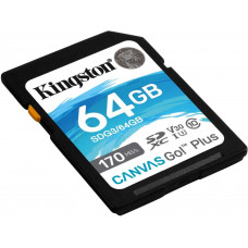 Флеш карта SDXC 64Gb Class10 Kingston SDG3/64GB Canvas Go! Plus w/o adapter