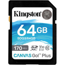 Флеш карта SDXC 64Gb Class10 Kingston SDG3/64GB Canvas Go! Plus w/o adapter
