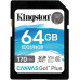 Флеш карта SDXC 64Gb Class10 Kingston SDG3/64GB Canvas Go! Plus w/o adapter