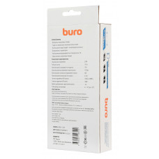 Сетевой фильтр Buro 800SH-1.8-W 1.8м (8 розеток) белый (коробка)