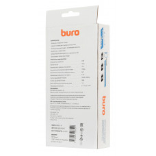 Сетевой фильтр Buro 800SH-3-W 3м (8 розеток) белый (коробка)