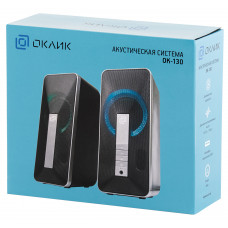 Колонки Оклик OK-130 2.0 черный 20Вт BT портативные
