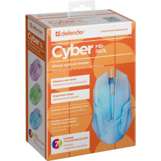 Мышь Defender Cyber MB-560L белый оптическая (1200dpi) USB для ноутбука (2but)