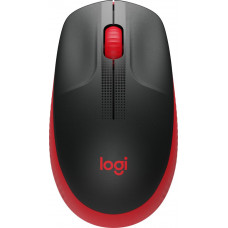 Мышь Logitech M190 красный/черный оптическая (1000dpi) беспроводная USB (2but)