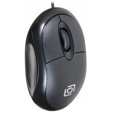 Мышь Оклик 105S черный оптическая (800dpi) USB для ноутбука (3but)