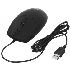 Мышь Оклик 147M черный оптическая (1600dpi) USB (4but)