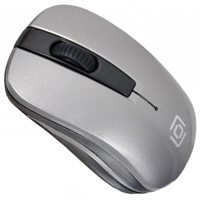 Мышь Оклик 445MW черный/серый оптическая (1600dpi) беспроводная USB для ноутбука (3but)