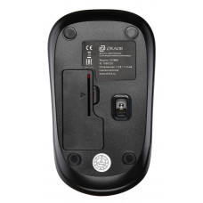 Мышь Оклик 525MW черный/красный оптическая (1000dpi) беспроводная USB для ноутбука (3but)