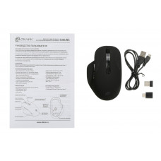 Мышь Оклик 636LWC черный оптическая (1600dpi) беспроводная USB/USB-C для ноутбука (6but)