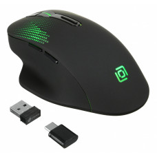 Мышь Оклик 636LWC черный оптическая (1600dpi) беспроводная USB/USB-C для ноутбука (6but)