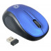 Мышь Оклик 665MW черный/синий оптическая (1000dpi) беспроводная USB для ноутбука (4but)
