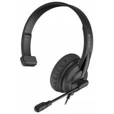 Наушники с микрофоном A4Tech HU-11 черный 2м накладные USB оголовье