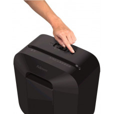 Шредер Fellowes PowerShred LX25 черный (секр.P-4) перекрестный 6лист. 11.5лтр. скрепки скобы пл.карты