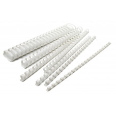 Пружины для переплета пластиковые Silwerhof d=32мм 241-280лист A4 белый (50шт)