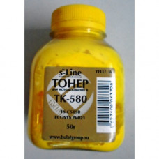 Тонер Kyocera FS-C5150/ECOSYS P6021 банка 50г TK-580 Y БУЛАТ s-Line