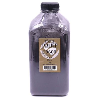 Тонер Oki C9600/C9650/C9850  банка 380г Black (Glossy) БУЛАТ s-Line
