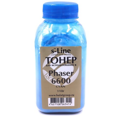 Тонер Xerox Phaser 6600 банка 110г Cyan БУЛАТ s-Line