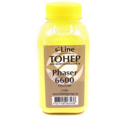 Тонер Xerox Phaser 6600 банка 110г Yellow БУЛАТ s-Line
