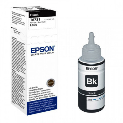 Контейнер с чернилами (с клапаном) Epson L800 T6731/C13T67314A Black (70мл) dye