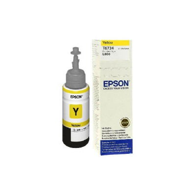 Контейнер с чернилами (с клапаном) Epson L800 T6734/C13T67344A Yellow (70мл) dye