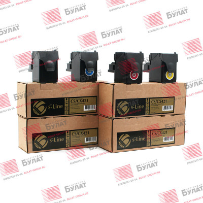 Тонер-картридж Lexmark CS/CX421 78C5XY0 Yellow (5k) БУЛАТ s-Line
