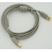 Кабель USB A(m) USB B(m) 3м феррит.кольца серый