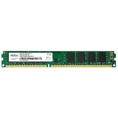 Память DDR3 4Gb 1600MHz Netac NTBSD3P16SP-04 Basic RTL PC3-12800 CL11 DIMM 240-pin 1.5В
