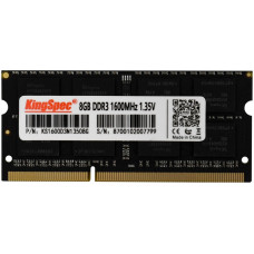 Память DDR3 8Gb 1600MHz Kingspec KS1600D3N13508G RTL PC3-12800 CL11 SO-DIMM 204-pin 1.35В