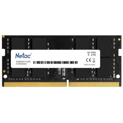 Память DDR4 16Gb 3200MHz Netac NTBSD4N32SP-16 Basic RTL PC4-25600 CL22 SO-DIMM 260-pin 1.2В single rank