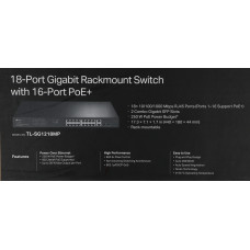 Коммутатор TP-Link TL-SG1218MP (L2) 18x1Гбит/с 2xКомбо(1000BASE-T/SFP) 16PoE+ 250W неуправляемый