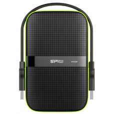 Жесткий диск Silicon Power USB 3.0 2Tb SP020TBPHDA60S3K A60 SP020TBPHDA60S3K Armor 2.5" черный/зеленый