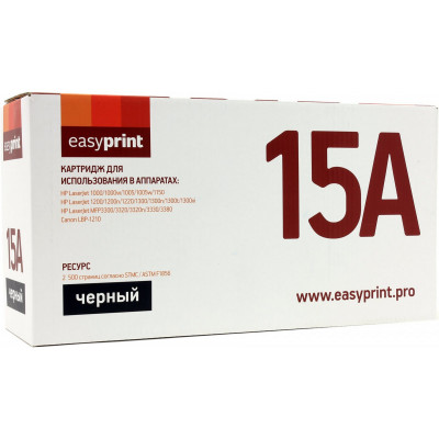 Картридж EasyPrint LH-15A для HP LJ1000/1005/1150/1200/1220/1300/MFP3300/3330/3380/Canon LBP-1210 (2500 стр.) с чипом 7115A/2613A/2624A/EP25