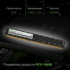 Память DDR3 4Gb 1333MHz Digma DGMAD31333004D RTL PC3-10600 CL9 DIMM 240-pin 1.5В dual rank