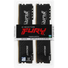 Память DDR4 2x16Gb 3200MHz Kingston KF432C16BBK2/32 Fury Beast Black RTL Gaming PC4-25600 CL16 DIMM 288-pin 1.35В single rank