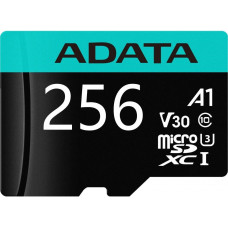 Флеш карта microSDHC 256Gb Class10 A-Data AUSDX256GUI3V30SA2-RA1 Premier Pro + adapter